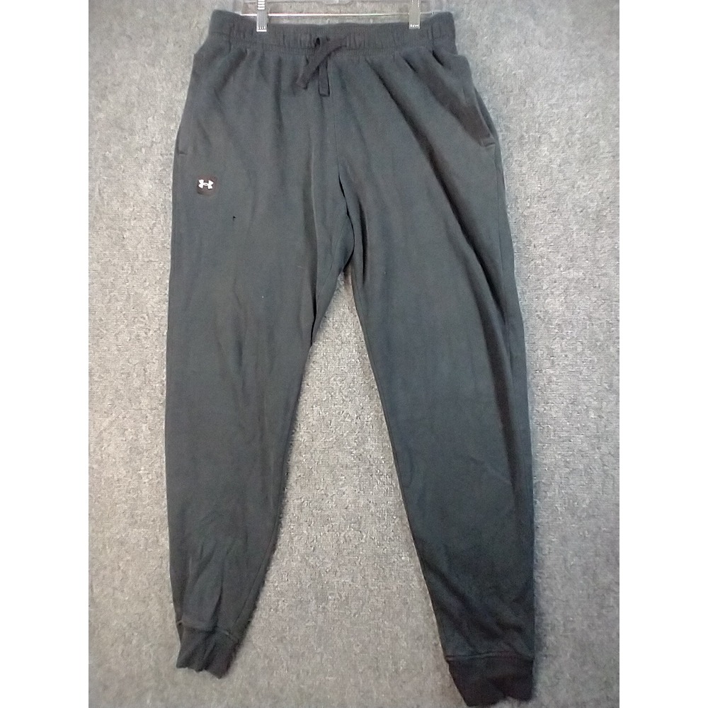 Under Armour Rival Fleece Joggers Mens L Gray Loose Fit Sweatpants comfy READ